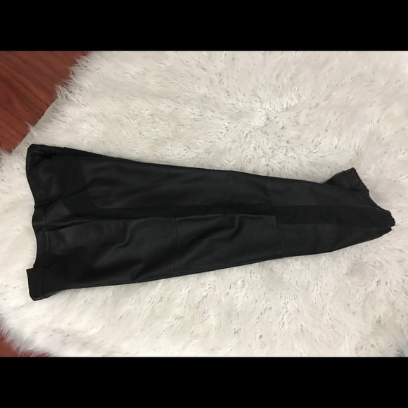 T By Alexander Wang Contrast Paneled Leather Pants - Picture 7 of 8